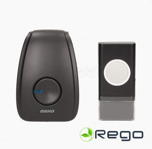 Bezvadu zvans,mitrumizturīga poga  (24) OPERA AC 230V  100m; IP44