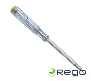 Elektriskais testeris 190mm neon diode 100-250V AC (02434S)