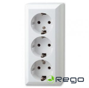 Rozete ar zem., balta, 3-viet., 0312H (03066S)