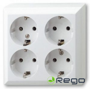 Rozete ar zem. 4-viet. virsapmetuma, balta, 0313H