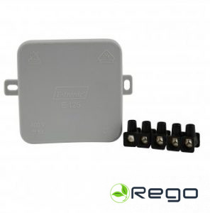 Instalācijas kārba ar 5 pol.klemmēm 75x75x37 mm IP54 40616L T650 (030912S)