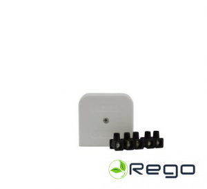 40657 Sadāles kārba ar klemmēm 55x55x25 mm, balta