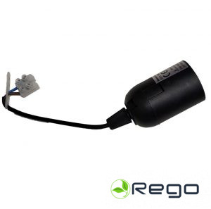 Patrona melna E27 ar vadu un klemme 45616L (03186S)