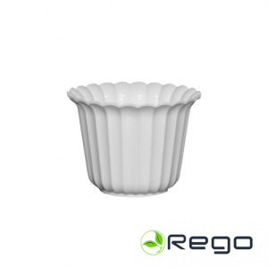 Puķu pods Gliemežvāks 12cm balts