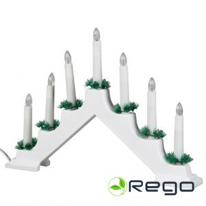 Svečturis plast.balts 7spGC7-1WHITE