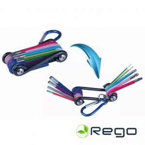 Dedra 06F243 Velosipēdu multifunkcionālo instrumentu komplekts 9gab, CRV tērauds