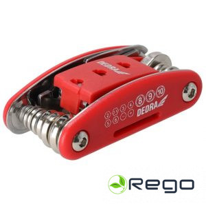 Dedra 06F244 Multiinstrumentu, velosipēdu remonta komplekts,15gab,