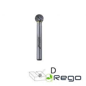 Dedra 07F631 Tapu frēze lodveida D 6x5mm, tapa 6mm.