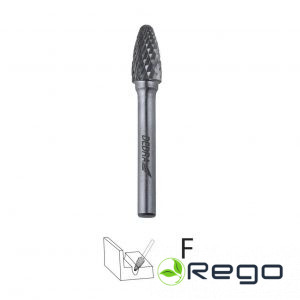 Dedra 07F652 Tapu frēze smaila, noapaļota F 10x20mm, tapa 6mm.