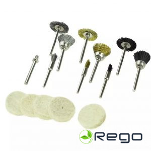 Dedra 08T608 Stiepļu sukas un pulēšanas filcs, komplektā 15gab.