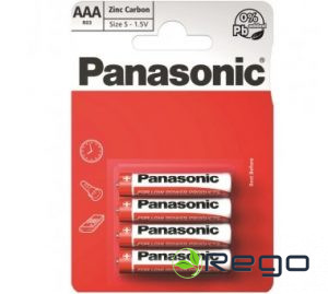 Panasonic AAA baterijas R03 Zinc 4gab