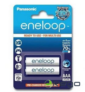 Panasonic uzlādējamas baterijas  Ni-MH-AAA 750mAh/1.2V