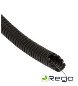 Caurule gofrēta melna ar trosi d25 750N 50m. (10308S)