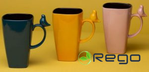 Krūze keramikas putns/kaķis