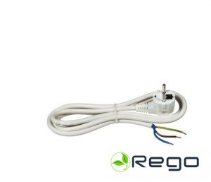 0614 Cable H05VV-F3G2,5/2m balts vads ar dakšu