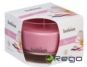 Svece arom.stikla gl. Q9x6.3cm Magnolija