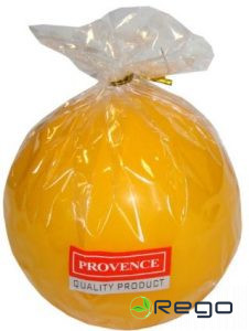 Svece bumba dzeltena D8cm