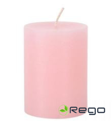 Svece rustika Ø7.5x10cm rozā