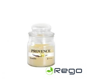 Svece arom. stikla gl. ar vāku 9cm Vaniļa