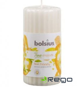 Svece arom. Ø6x12cm Happy