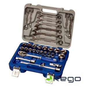 Irimo muciņu un kombinēto uzgriežņu atslēgu komplekts 33 gab. (129-33W-4)