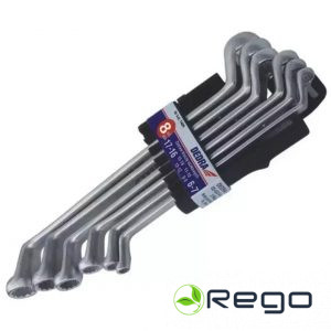 Dedra 1407 Radziņatslēgas CrV, izliektas, 8 gab.