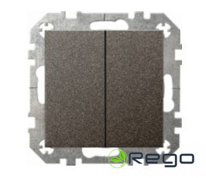 2- slēdzis ar Wago bez rāmja ,melns IJ5-10-203-01 E/J