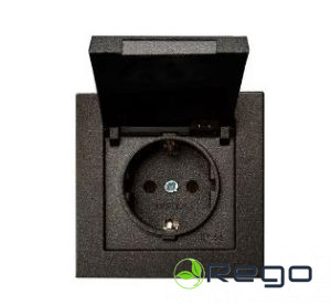 Zeapmet. ligzda ar zem IP44/melna