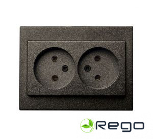 Rozete bez zem/ melna 2-v (14119S)