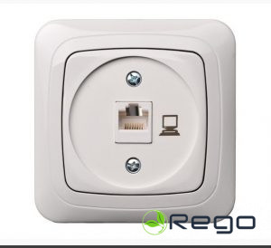 A/B RJ45kat5 1-viet.datora ligzda/bez rāmja balta ALFA IKL001-01