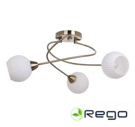 Griestu lampa RIBERO 3x40W E14 misiņa