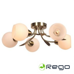 Griestu l.-SANDRA 5x40W E14 misiņa