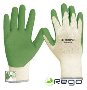 Truper Darba cimdi dārznieku GU-JAR-L, kokvilna/latekss, zaļi, L-izmērs (15267)