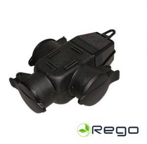 44220L 3 zaru sadalītājs -gumijas, melns 220V (5)