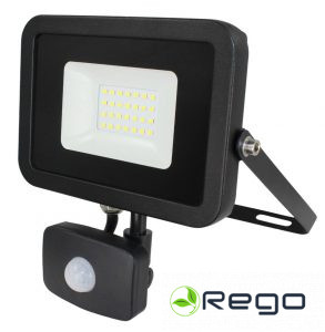 LED prožektors ar sensoru 70W 5950Lm IP44 4000K 205*219*46mm