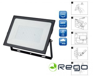 LED prožektors 150W, AC220-240V ~50/60Hz, 12500LM, RA80, PF0.9 (17135S)