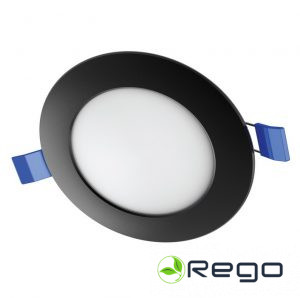 LED Gaismeklis iebūv. apaļš 6W 4000K 520Lm 120*24 melns