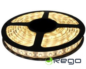 LED Lenta 5m WW DC12V 60LED/m 4.8W IP65 520Lm/m (silti baltā) 8mm