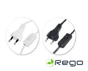 Vads elektroierīcēm  H03VVH2-F 2x0,75/2m melns