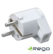 Kontaktdakša leņķveida 2P+zeme Assemble, balta CT10 (17752S)