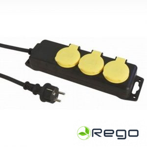 Pagarinātājs 3-vietīgs ar zemējumu H05RR-F 3G1.5mm2, 5M, IP44 (17782S)