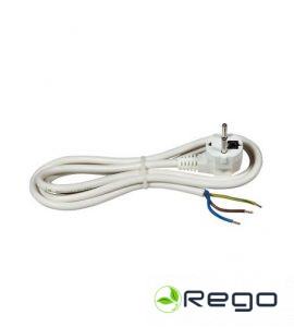 Vads ar dakšu balts 16A 250V -3500W-H05VV-F 3G1.5/2m (17799S)