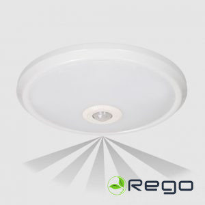 Lapmas ar PIR sensoru, 360 grādi, 6m, 12W, LED, 850LM, IP20, balta
