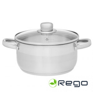 Maku Basic katls ar stikla vāku metāla 3L 20cm