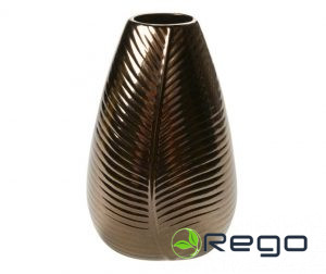 Vāze Nature leaf M, zelta, 18,5x9x31cm