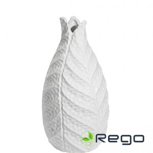 Vāze Gardia I, balta, 14x26.5cm