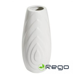 Vāze Gazzano balta, spīdīga, H25.2xD11,5cm