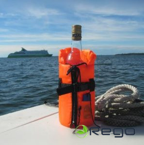 Dzīvības veste pudelei , oranža