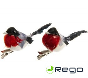 Winteria dekors- putni 2gab ar klipsi