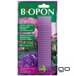 Biopon mēslojums ziedošiem augiem nūjiņās 30gb.